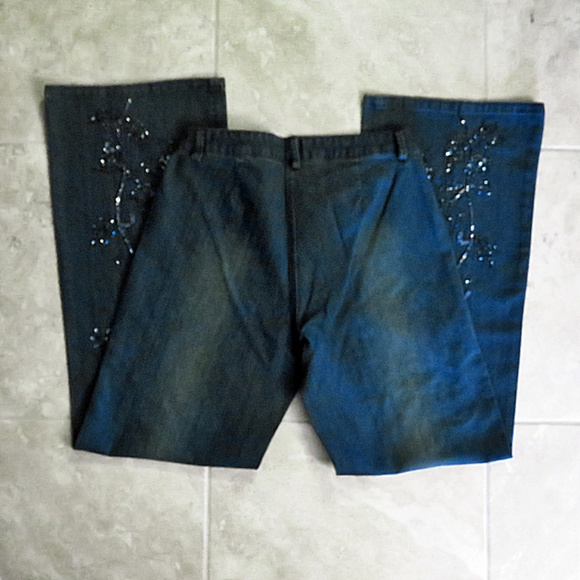 Sequined & Beaded J MARCO Denim Pants Jeans - Sz 4 - Picture 5 of 5